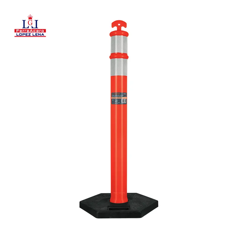 Poste Delimitador De 115 Cm De Alto Con Base Y Reflejante -truper-pos-115.