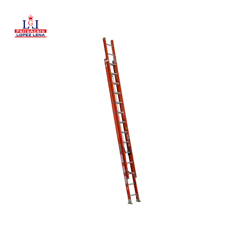 Escalera Extension Cuprum 28 Esc - 534-28n Fibra De Vidrio - Longitud 07.62m.