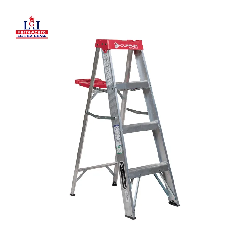 Escalera Tijera Cuprum 04 Esc - 708-04n - Longitud 01.22m.