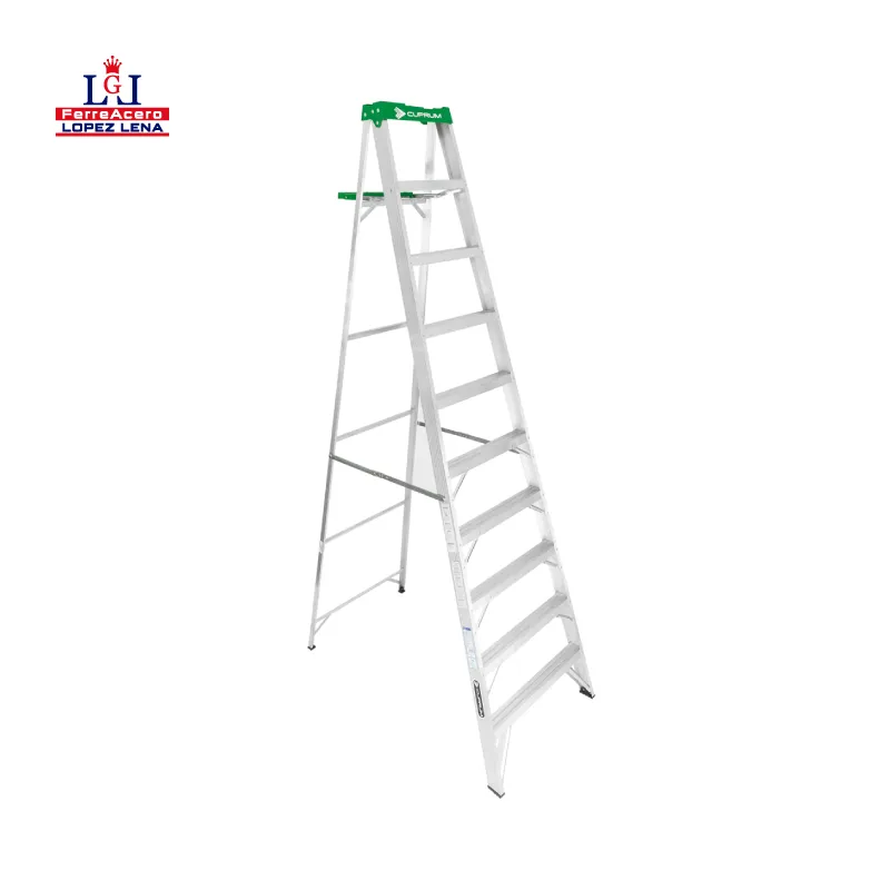Escalera Tijera Cuprum 10 Esc - 728-10n - Longitud 03.05m.