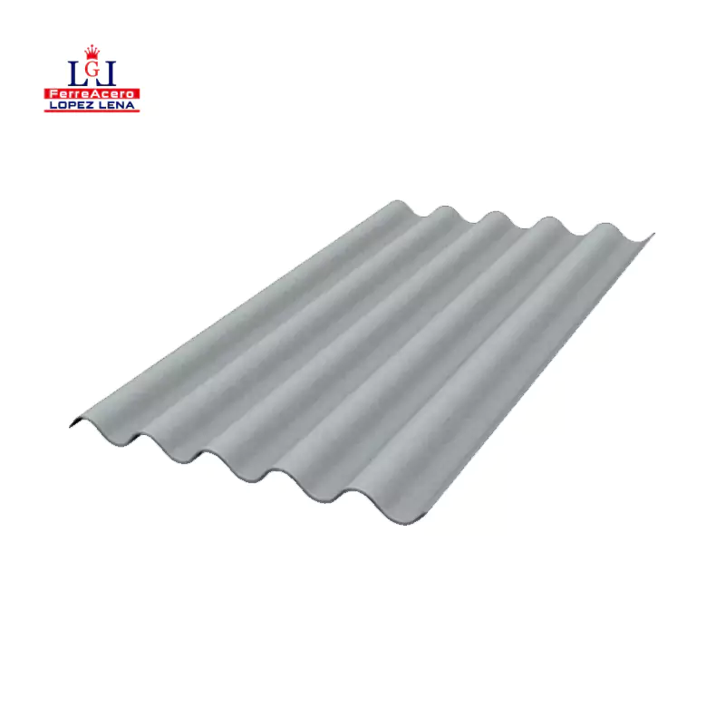 Lamina De Fibrocemento P-7 Gris Ondulada