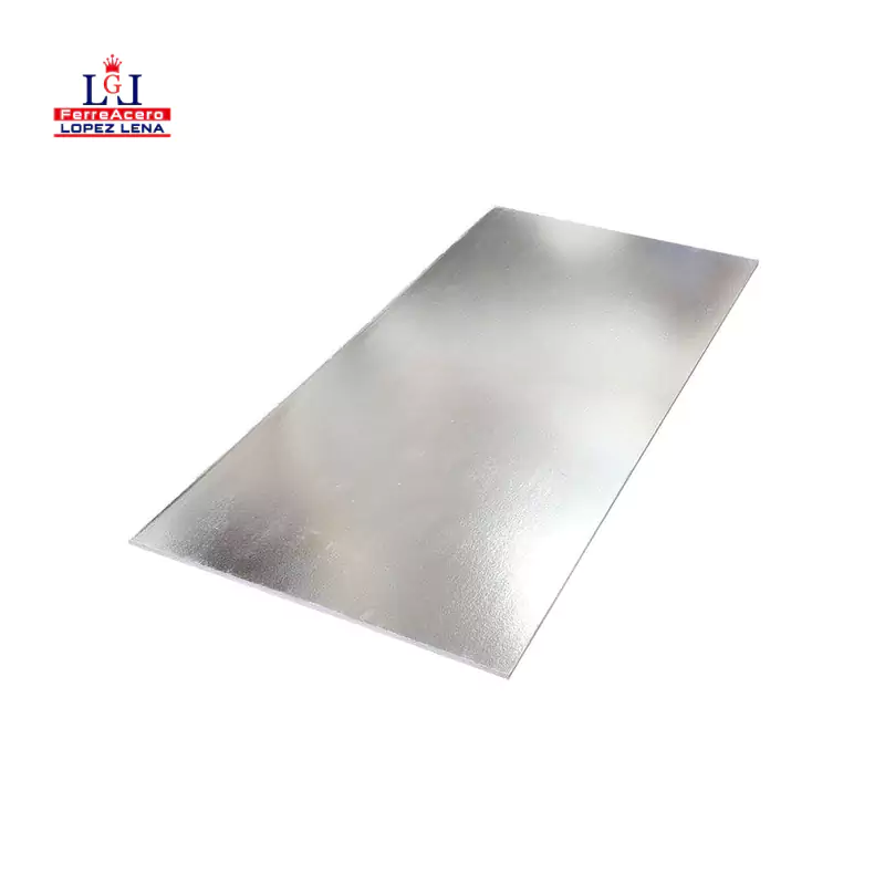 Lamina Lisa Galvanizada C-24 - 4 X 10ft - 1.22m X 3.05m.
