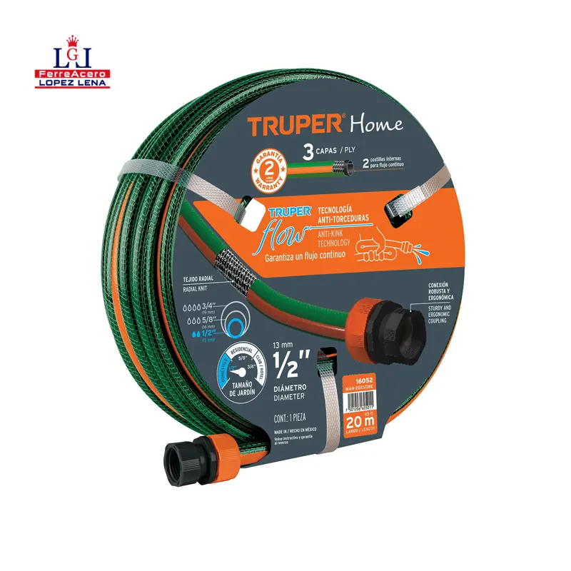 Manguera Jardin Verde 3 Capas Truper