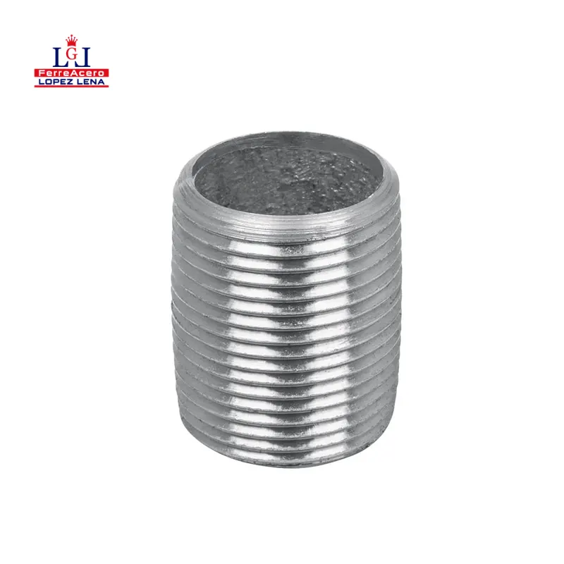 Niple Cuerda Corrida Galvanizado