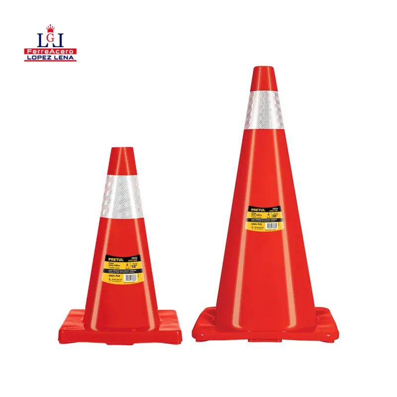 Cono De Precaucion De Pvc Con Reflejante Pretul