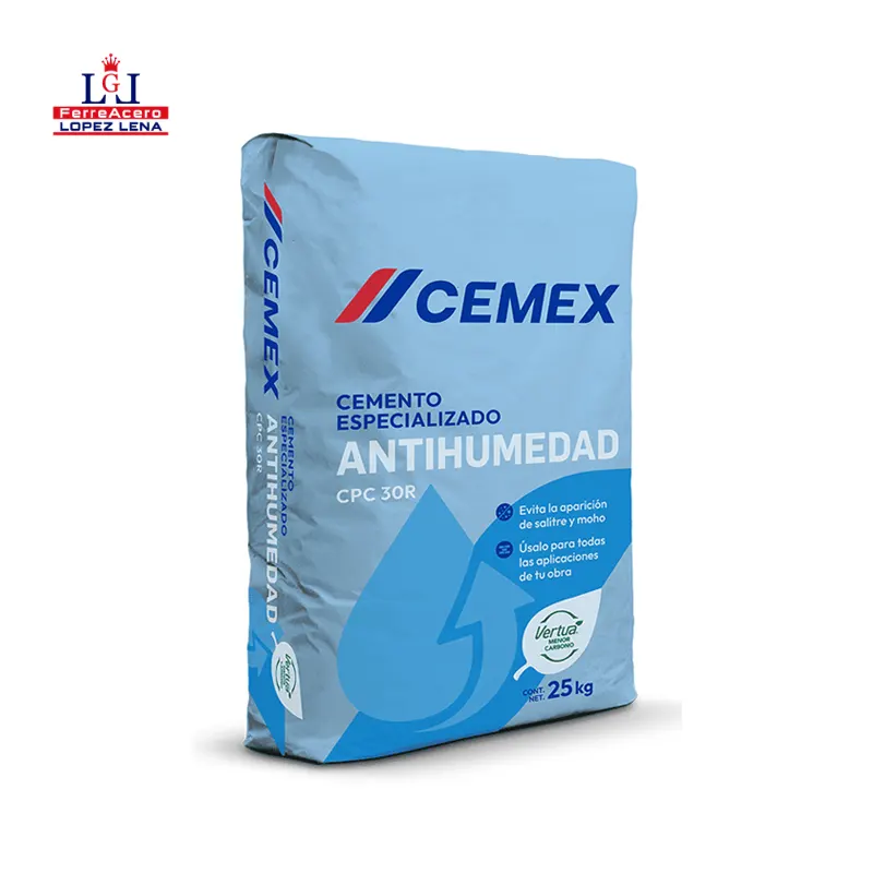 CEMENTO GRIS ESPECIALIZADO CEMEX ANTIHUMEDAD X BULTO DE 25 KG.