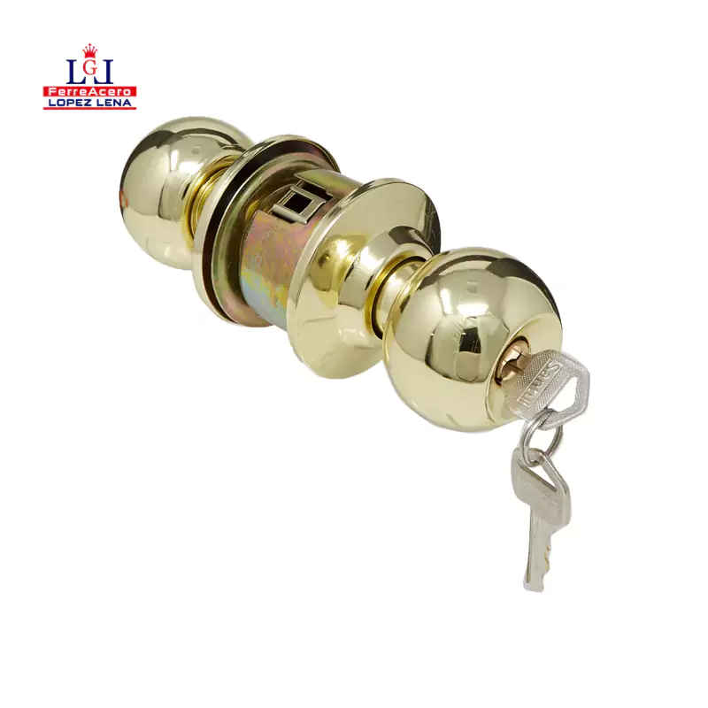 Cerradura Perilla Ll/estandar  Laton Brillante -recamara- Santul- 8573.