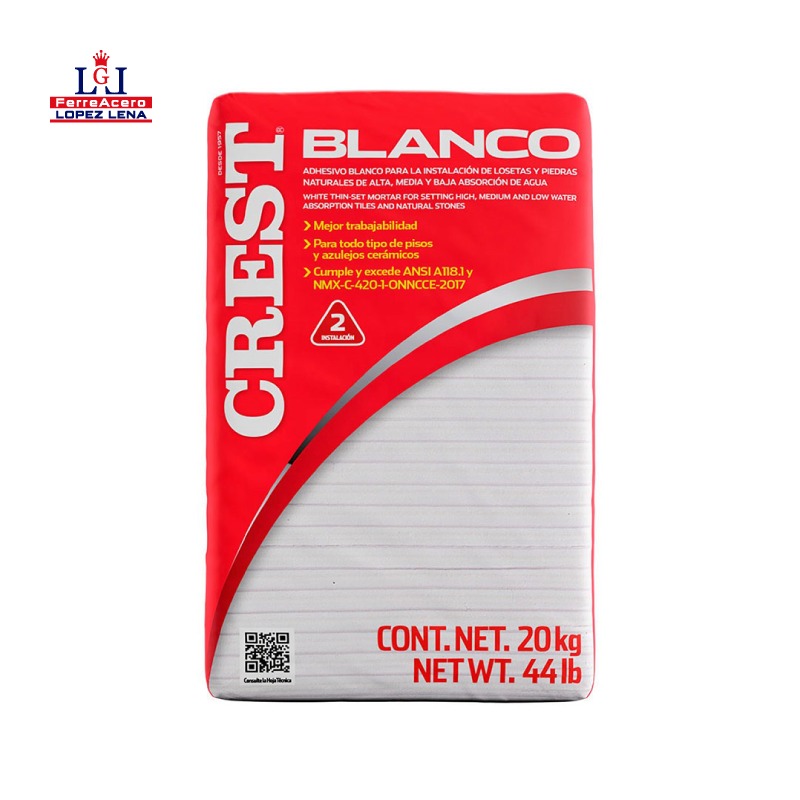 Pegaazulejo Crest Blanco 20kg