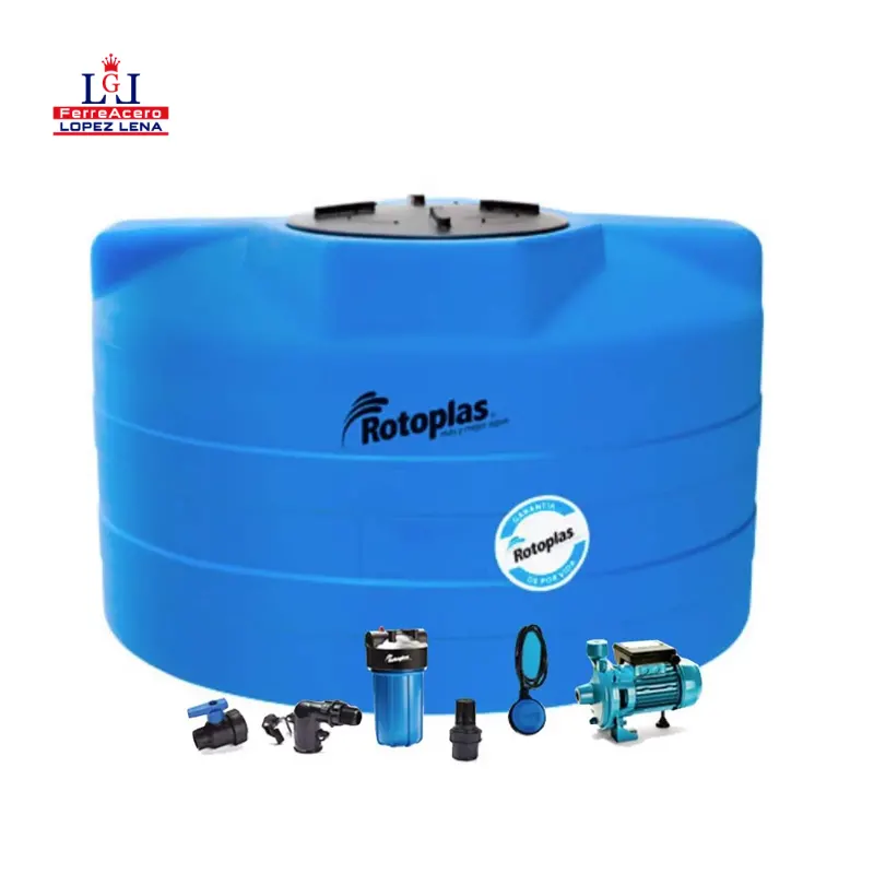 Cisterna Rotoplas 05000l - Nuevo Modelo Smart Incluye (9 Accesorios) - Diam 2.38m - Alt 1.33m.