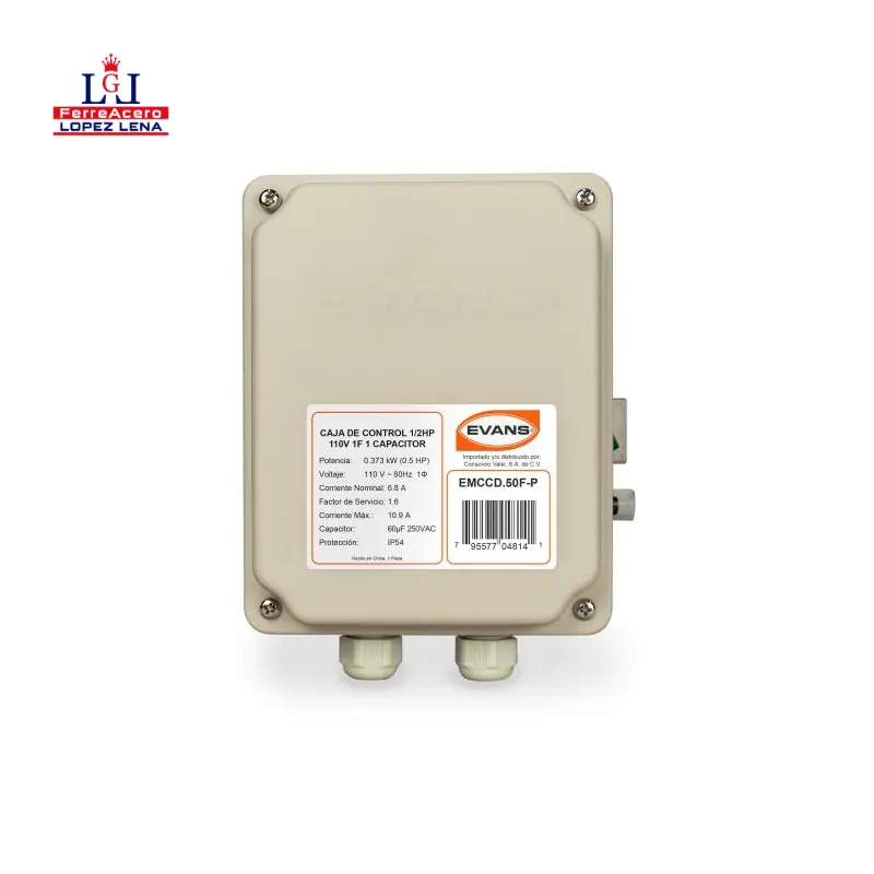 CAJA DE CONTROL EVANS 1/2HP.