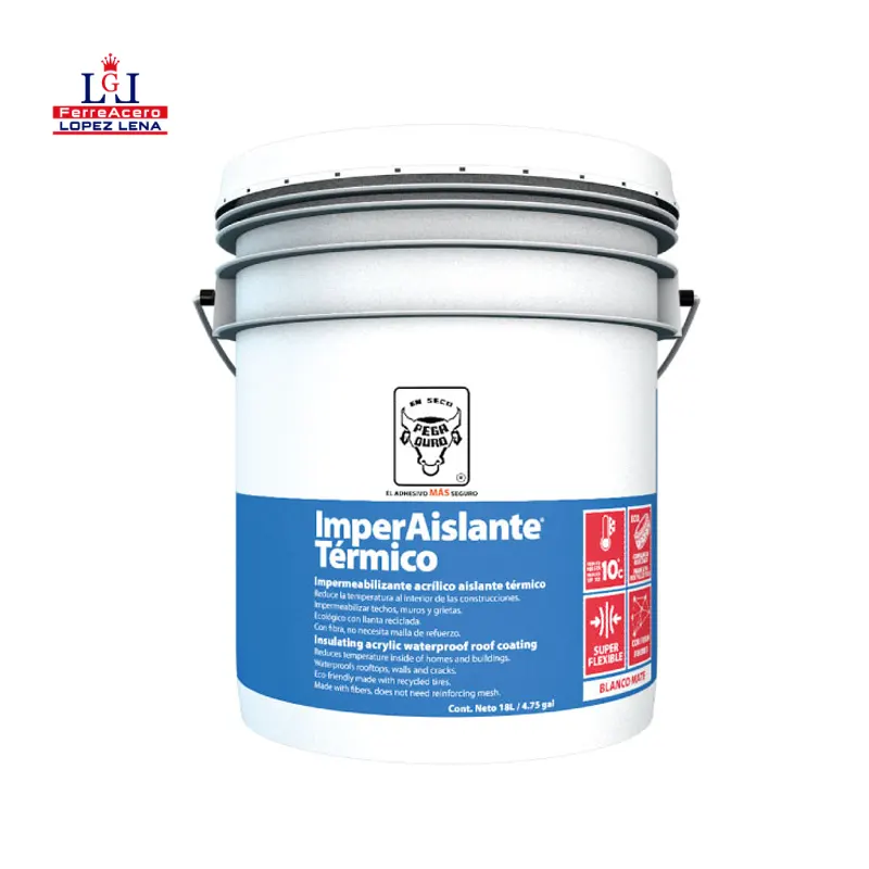 Impermeabilizante Cubeta 18l - 7 Años - Blanco - Pegaduro -ais7-bla18.