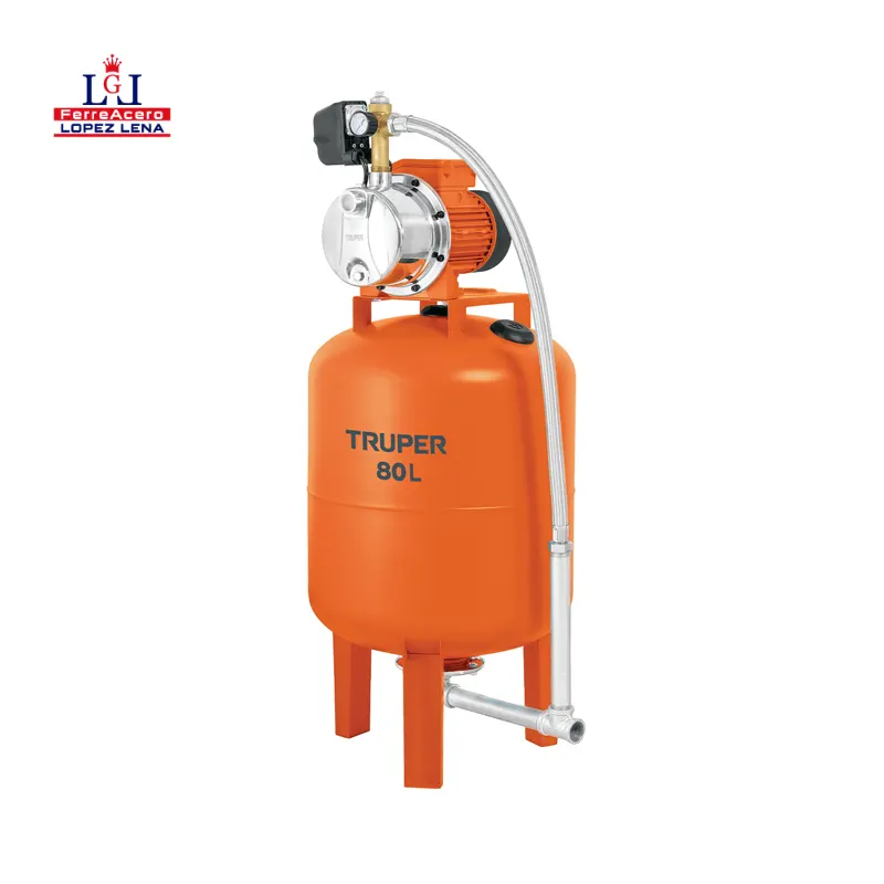 EQUIPO HIDRONEUMATICO 80L - JET  INOXIDABLE - 1 HP TRUPER - HIDR-1X80.