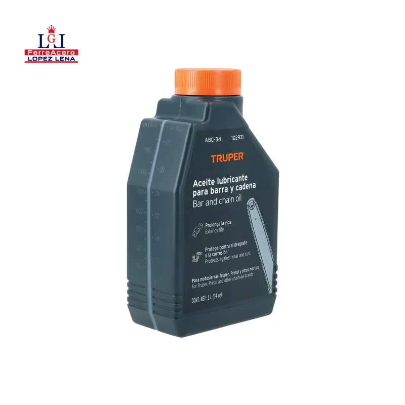 ACEITE LUBRICANTE PARA BARRA Y CADENA DE MOTOSIERRA - 1 LT - TRUPER - ABC-34.