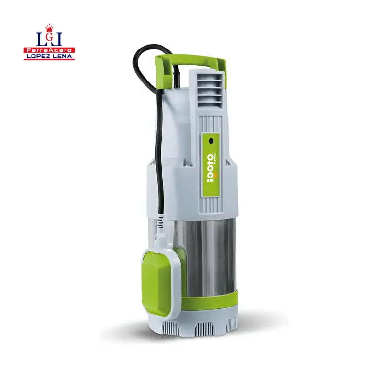 BOMBA AGUA SUMERGIBLE DE ACERO INOXIDABLE 1.00 HP ALT. MAX. 30 MT IGOTO - Q800 MAX.